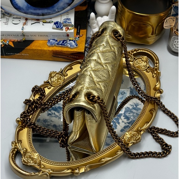 🆕 KURT GEIGER LONDON 🧿NWOT Leather Mini Kensington Rhinestone Eye Crossbody - Picture 9 of 15